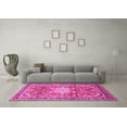 thumbnail image 3 of Ahgly Company Machine Washable Indoor Square Persian Pink Traditional Area Rugs, 5' Square, 3 of 4