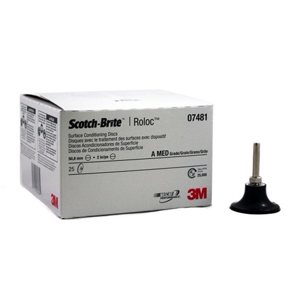 3M 05539 Roloc Adapter (Medium) and 07481 Scotch Brite Surface Disc