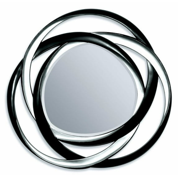 Modish Accent Mirror, Black & Silver