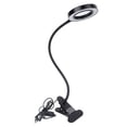 thumbnail image 1 of Lámpara de lectura de escritorio USB con 3 temperaturas de color, 10 velocidades, luz LED para tatuajes con lupa, color negro, 1 of 14