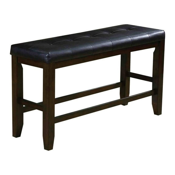 Benzara Comfy Backless Wooden Counter Height Dining Bench