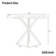 thumbnail image 2 of Square Dining Table Set, Mid Century Modern Square Dining Table for 4 Person, Faux Marble Tabletop, Iron Legs, Coffee Table for Kitchen Dining Room, Office, Save Space (Blue), 2 of 11