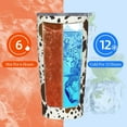 thumbnail image 5 of Western Cow Print Tumbler with Lid and Straw, 20 Oz Stainless Steel Insulated Brown Cow Water Bottle Cup Coffee Mug, 5 of 7