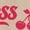 Natural, variant on Smartprints Hot Mess Still Blessed Cherry Hearts Women's T-shirt Natural, Cotton, S