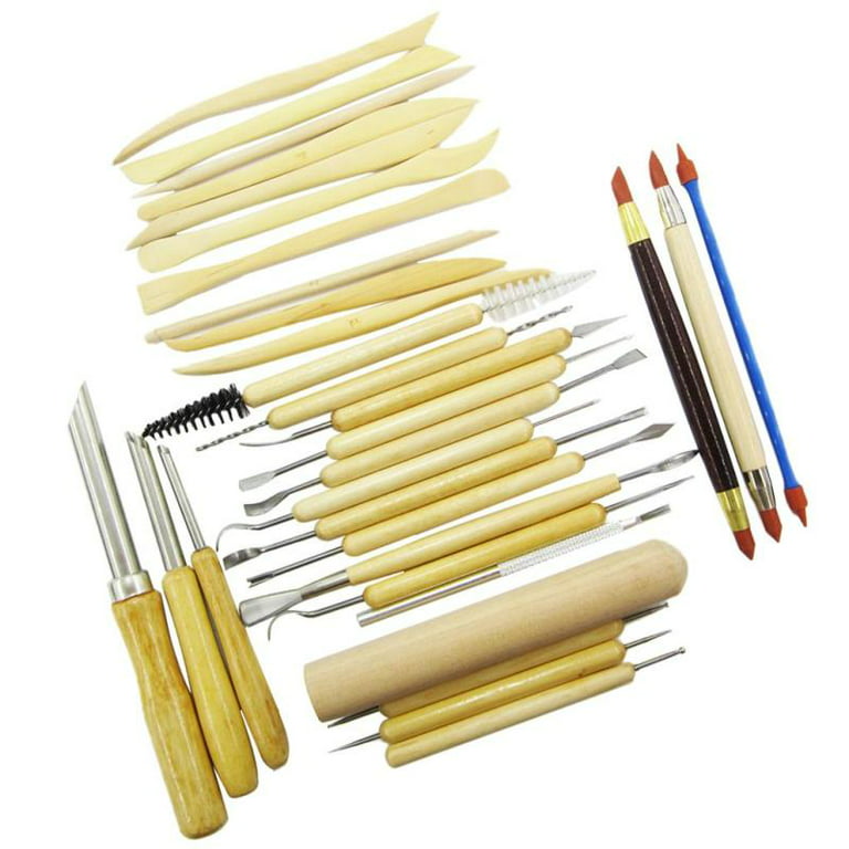 31 Set Wooden Handle Ceramic Clay Tools Set, Modeling Clay Sculpting Tools  Kits, Polymer Clay Tools, Pottery Tools for Beginners 