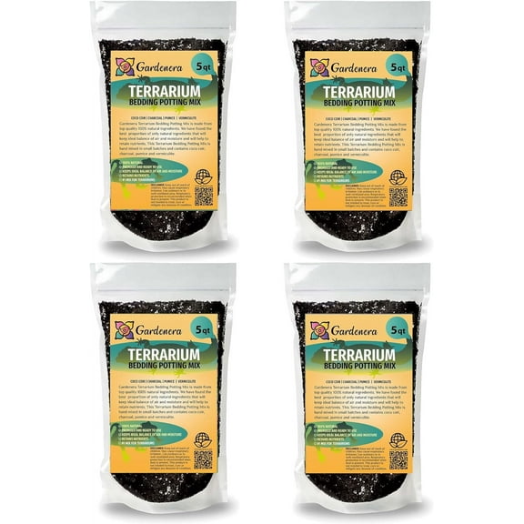 Terrarium Potting Soil Mix - Perfect Balance of Ingredients for Closed-Top and Open-Top Terrariums - 20 QUARTS