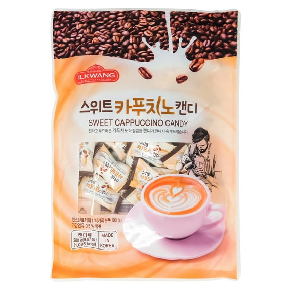 Delicious Sweet Cappuccino Candy Drops, Product of Korea, 9.87oz ( 280g ) X 2, 3, 4, 5 packs