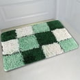 thumbnail image 5 of Non-slip Floor Mat Bathroom Water Absorbant Mat Home Entrance Doormat (Plaid Green), 5 of 7