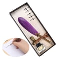 thumbnail image 1 of Calligraphy Pen, Scientific Grip Design Stainless Steel Glass Material Feather Pen  For Creation For Calligraphy Practice, 1 of 8