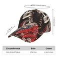 thumbnail image 2 of Gukieu Geisha Skeleton With Flowers Prin Baseball Cap, Adjustable Sweat-wicking Daily,Travel, Sports Cap, Unisex, 2 of 6