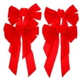thumbnail image 6 of WEAVILUX Red Velvet Christmas Bow for Holiday Decor, Wrapping, Tree Ornaments, Festive Decorations, and Seasonal, 6 of 8
