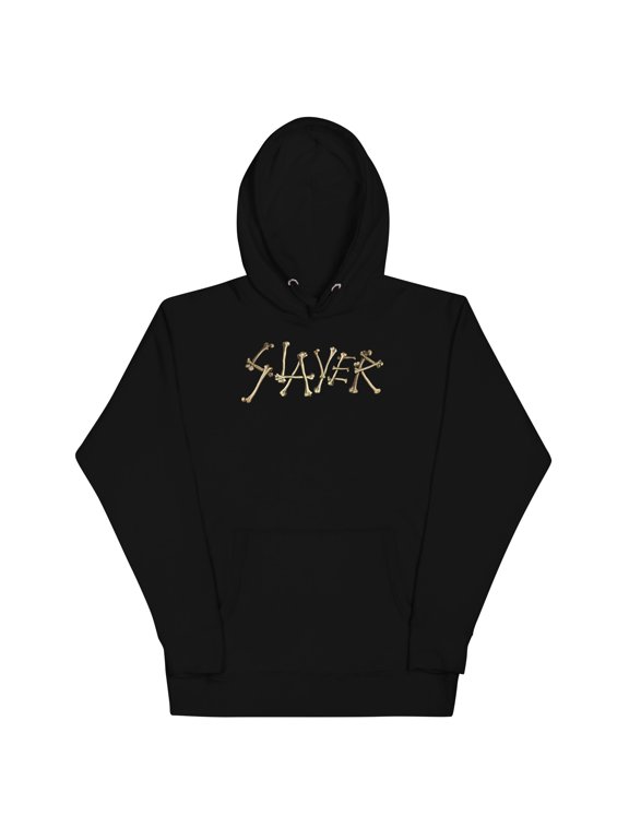 Slayer - Bone Logo Unisex Hoodie - Black - Large
