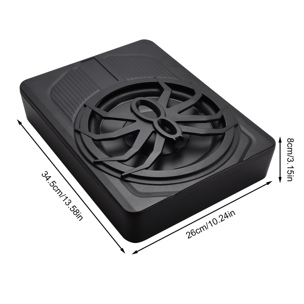 ZIHUI 10 Inch Micro Compact Amplified Subwoofer Enclosure for Small Vehicles with Amp and LED, Under Seat Car Subwoofer ,Active Powered Underseat Subs with Amp , External Bass Control, 800W