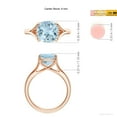 thumbnail image 5 of ANGARA Natural Solitaire Cushion 2.7 ct Aquamarine Split Shank Engagement Ring in 14K Rose Gold for Women (Size-9mm) | March Birthstone, Anniversary, Jewelry Gift for Women | Natural Aquamarine Ring, 5 of 9