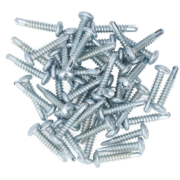 Tornillos autoperforantes tornillo de transmisión transversal resistente a la corrosión Acero al carbono galvanizado 50PCS para reparación de maquinaria para instalación de ANGGREK Otros