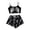 Navy, variant on Weebloom Halloween Womens Summer Pajamas Sets Sleeveless Vest Shorts Set Casual Print Home Wear Sleepwear Nightwear Pjs Loungewear Dark Gray Xl