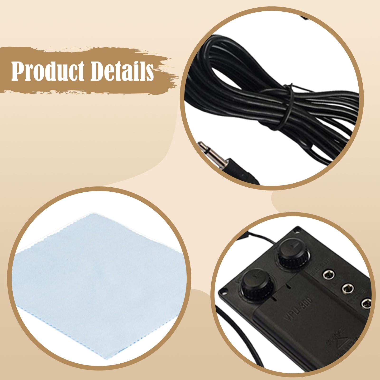 MERIGLARE Violin Pickup, VPU-300 Portable Musical Instrument Accessory Microphone Pickup for Bass, Banjo, Ukulele, Harp, Acoustic Guitars