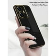 thumbnail image 3 of Compatible with Realme C55 Case for Women Men, Ultra Thin Realme C55 Phone Case Silicone Cute Shockproof Plating Electroplate Soft Cases Cover (Black), 3 of 13