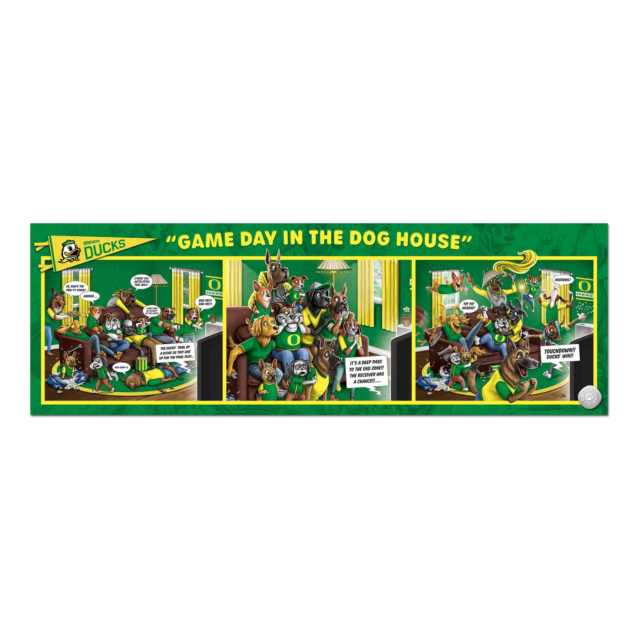 YouTheFan NCAA Oregon Ducks Purebred Fans Gameday in the Dog House 1000PC Puzzle
