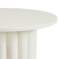 thumbnail image 6 of Harper & Bright Designs White Round Coffee Table Set of 2, Modern Fluted Center Table with End Table for Living Room, 6 of 15