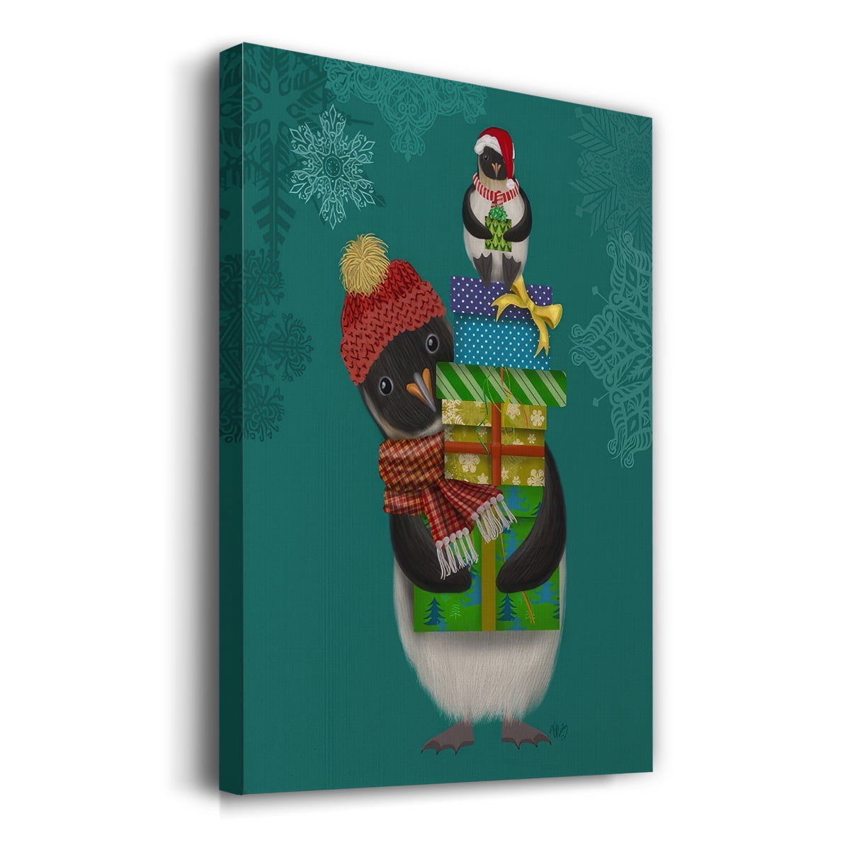 Christmas Penguin Gifts- Gallery Wrapped Canvas