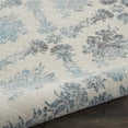 thumbnail image 6 of Serene Modern Damask Ivory/Turquoise 2'3" x 7'3" Area Rug, (2' x 7'), 6 of 7