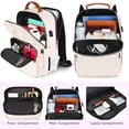 thumbnail image 2 of Mochila MATEIN con puerto USB acolchado delgado de 15,6 pulgadas, color beige, 2 of 9