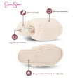 thumbnail image 3 of Jessica Simpson Womens Plush Faux Fur Fuzzy Slide On Open Toe Slipper with Memory Foam, 3 of 9
