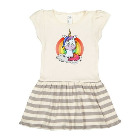 

Inktastic Unicorn Rainbow Gift Toddler Girl Dress
