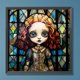 thumbnail image 1 of Cuadros Decorativos Pintura de diamante 5D DIY Taladro redondo completo Halloween Muñecas de miedo Arte de vidrieras Wdftyju embutido en tela, 1 of 7
