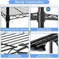 thumbnail image 2 of Dkelincs 5-Tier Wire Shelving Unit 1250 lbs Capacity  Adjustable Storage Metal Shelves for Kitchen Garage, Black, 2 of 7