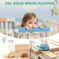 thumbnail image 6 of Buballino 8-Panel Kids Safety Fence Set - 100% Solid Pine Wood, 23.2" W x 23.6" H Per Panel, Easy Assembly for Play Areas, 6 of 9