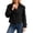 a-Black4730, variant on VNKIDY Women's Coat Autumn Winter Solid Color Cropped Trench Coat Long Sleeve Button Front Sleek Classic Style Coat For Casual Daily Streetwear Activities Soft Outerwear