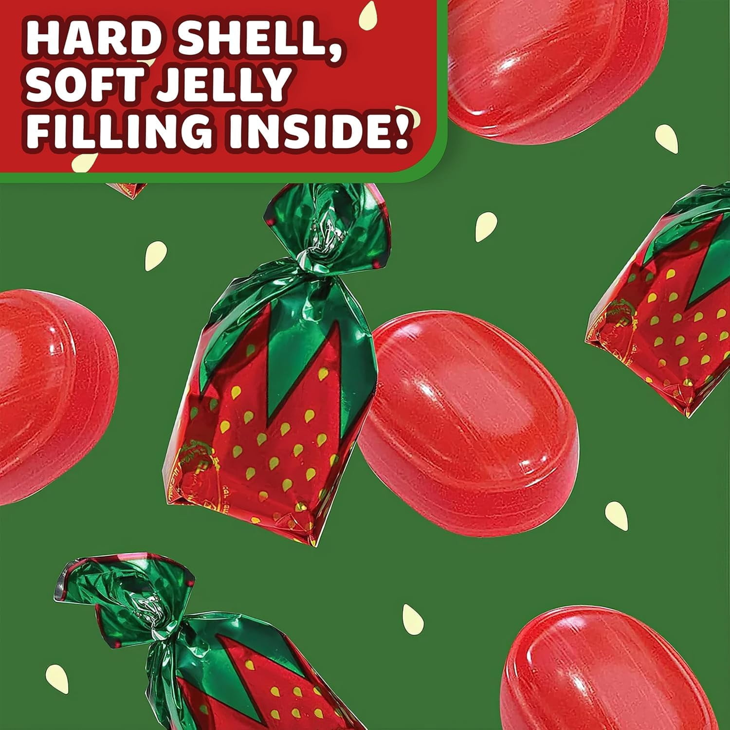 Strawberry Flavored Classic Bon Bons | 5 Pounds Individually Wrapped Fresh Nostalgia Bulk Hard Candy (Approx. 300 Pieces) Great For Any Occasion!