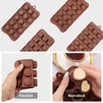 thumbnail image 3 of 4 paquetes de moldes de silicona para chocolate, antiadherentes de grado alimenticio para hornear, dulces y mantequilla con diferentes formas, 3 of 5