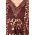 thumbnail image 2 of Women’s Short Viscose Kaftan – Bohemian Print | Lightweight, Stylish, Beachwear & Loungewear Cover Up | Free Size, 2 of 7