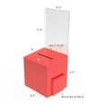 thumbnail image 5 of FixtureDisplays® Red Metal Donation Box Suggestion Fund-Raising Collection Charity Ballot Box w/ A4 Acrylic Header 10918RED, 5 of 5