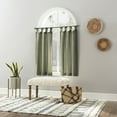 thumbnail image 4 of Archaeo 2-Pack Washed Cotton Twist Tab Cafe Curtain Pair, 52"W X 36"L, Moss Green, 4 of 6