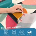 thumbnail image 4 of Yayeee Kitchen Valance Rod Pocket 54" x 18" Living Room Window Curtain, Beige Abstract, 4 of 6