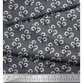 thumbnail image 2 of Soimoi Moss Georgette Fabric Leaves & Floral Block Print Sewing Fabric Yard 42 Inch Wide, 2 of 3