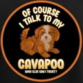 thumbnail image 3 of CafePress - Cavapoo Dog Cute Pajamas - Women's Short Sleeve Print T-Shirt and Pants Dark Cotton Pajama Set, 3 of 7