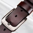 thumbnail image 1 of Nuevo cinturón de cuero de vaca para hombre, hebilla de Pin de aleación de Metal a la moda, pantalones vaqueros de marca de lujo para adultos, cintura informal de negocios, marca de correa para hombre Tan Jianjun unisex, 1 of 2