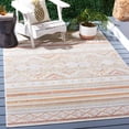 thumbnail image 3 of SAFAVIEH Cabana Glenn Geometric Indoor/Outdoor Area Rug, Ivory/Beige/Gold, 6'7" x 6'7" Square, 3 of 14
