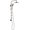 Brushed Nickel, variant on Lanikai 8-in Rain Showerhead Shower System with 3-Body Jets Multi-function Handshower and Pivoting Shower Arm Chrome 1.8GPM