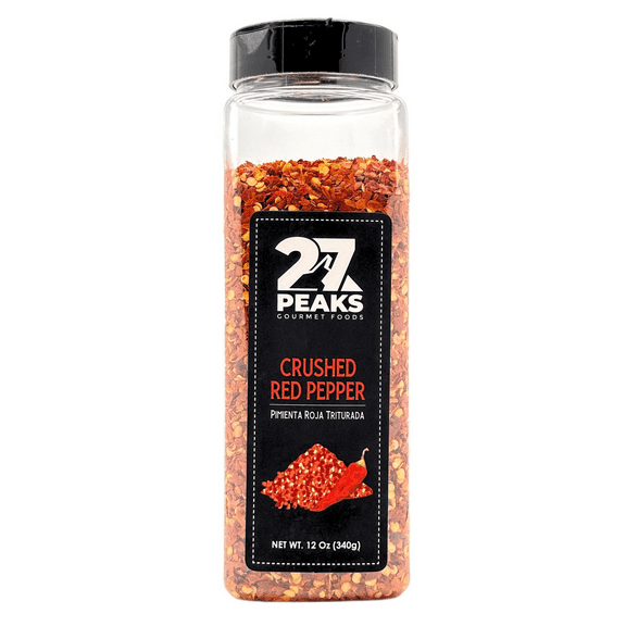 27 Peaks Gourmet All Natural Crushed Red Pepper Flakes, 12 oz Bottle