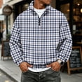 thumbnail image 2 of Nestiefly Flannel Shirt for Men 2026 Fashion Long Sleeve Plaid Quarter Zip Henley Pullover Sweatshirts Casual Fall Clothes White XL, 2 of 7