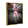 thumbnail image 4 of Stupell Industries Trendy Woman in City Travel & Places Painting Gold Floater Framed Canvas Art Print Wall Art, 25 x 31, 4 of 10