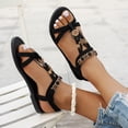 thumbnail image 7 of enyan Platform Slip on Sandals for Women Summer Wedges Slides -Flatform, Open Toe, Bohemia, Beach, Wedding White Sandals,Black,Size 6.5, 7 of 7