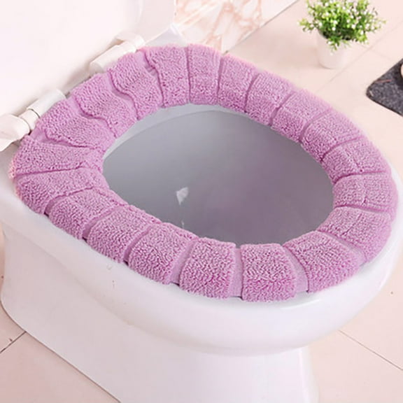 Mecorevxz Soft Toilet Seat Cushion Washable and Comfortable Toilet Seat Cover Pads Reusable Thicker Warmer Cover Pads(D)