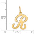 thumbnail image 4 of Auriga 14k Yellow Gold Letter R Initial Charm Pendant for Women, 4 of 6